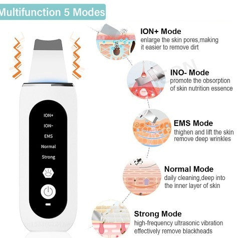 Shovel Skin Blackhead Ultrasonic Beauty Microcurrent Color Light